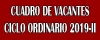 CUADRO DE VACANTES CICLO ORDINARIO 2019-II