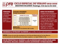SEGUNDO EXAMEN CICLO ESPECIAL VERANO 2019-2020- TEMARIO, PUERTAS DE INGRESO, LOCALES, HORA DE INGRESO