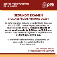 CICLO ESPECIAL 2022-I - SEGUNDO EXAMEN