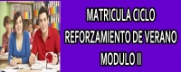 MATRICULA CICLO REFORZAMIENTO VERNAO 2016 - MODULO II
