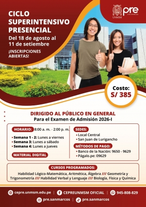 CICLO SUPERINTENSIVO PRESENCIAL