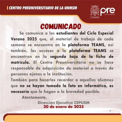 COMUNICADO