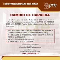 CAMBIO DE CARRERA CICLOS 2025-I