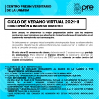 MATRICULA CICLO ORDINARIO VIRTUAL 2021-II