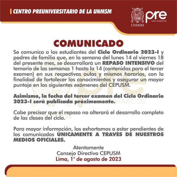 COMUNICADO