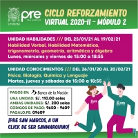 MATRICULA CICLO REFORZAMIENTO VIRTUAL 2020-II - MÓDULO 2
