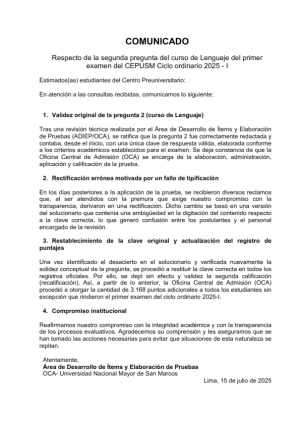 COMUNICADO