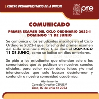 CICLO ORDINARIO 2023-I - PRIMER EXAMEN