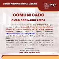 COMUNICADO - CICLO ORDINARIO 2025-I