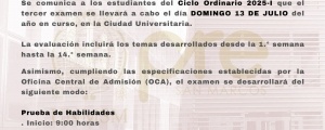 CICLO ORDINARIO 2025-I - TERCER EXAMEN