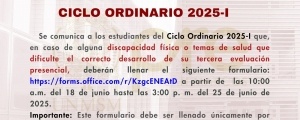 COMUNICADO - CICLO ORDINARIO 2025-I