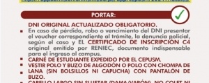 CUARTO EXAMEN CICLO ORDINARIO 2024-I - LUGAR, HORARIO DE INGRESO, INDICACIONES