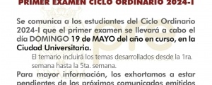 CICLO ORDINARIO 2024- I - PRIMER EXAMEN